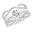 thumbnail image 4 of ANGARA Natural Diamond Wavy Ring Wrap in 14K White Gold for Women (Size-1mm | Color-H | Clarity-SI2) | April Birthstone, Birthday, Anniversary, Jewelry Gift for Women | Natural Diamond Ring, 4 of 10