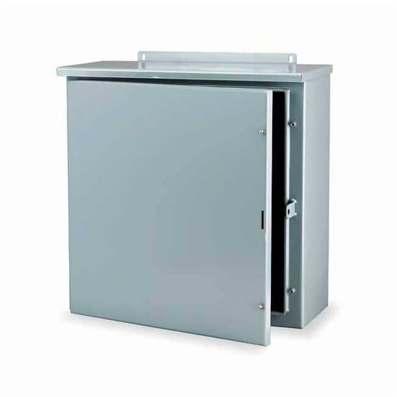 Padlockable Hasp Electrical Enclosures, 24 in H, 8 in D, 24 in W, 3R, Steel