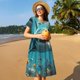 thumbnail image 4 of Easygdp Realistic Ocean Shark para Vestido Transpirable de Mujer, Vestido Suelto de Manga Corta con Pliegues y Bolsillos para el Verano, 4 of 6