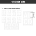 thumbnail image 2 of Uxcell 11pcs 5 Inch Letter Stencils Alphabet Number Stencil Reusable Plastic Symbol Stencil Interlocking for DIY Art Painting, White, 2 of 6
