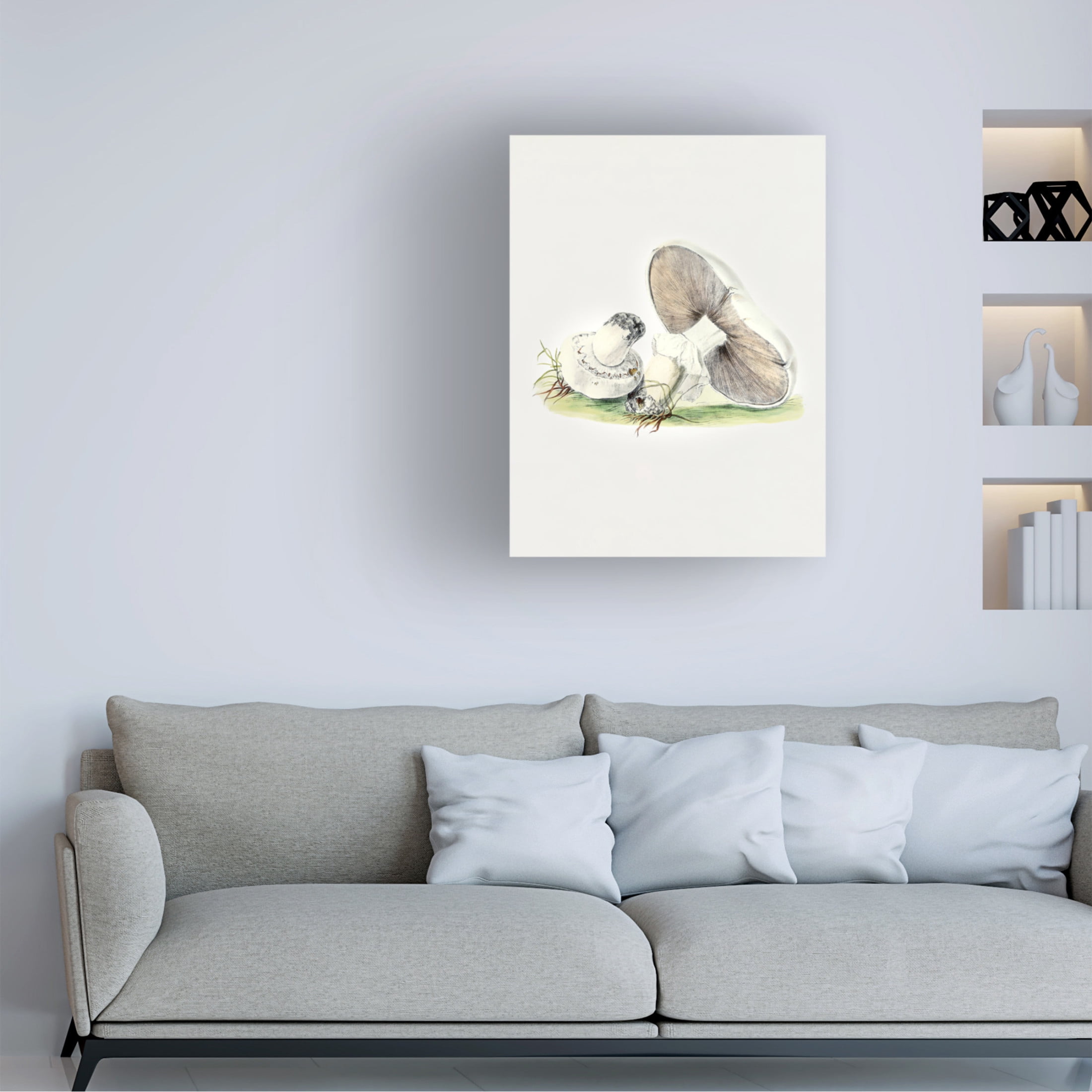 Trademark Fine Art Pictufy  Hand Drawn Horse Mushroom Standing Canvas Wall Art