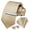 Champagne, variant on White Ties for Men Formal Plaid Silk Woven Necktie and Pocket Square Cufflinks Tie Clip Set