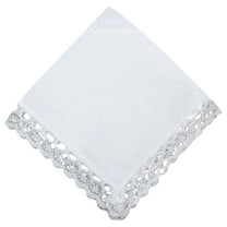 Laikoutd White Lace Handkerchief for Women Wedding Handkerchief Pocket Handkerchief for Bride Groom Wedding Gifts