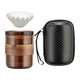 thumbnail image 4 of Juego de té para cafetera 3 en 1, taza de café para 1-2 personas, regalo portátil, juego de café de mano para cocina, cafetería, oficina y hogar Marrón, 4 of 9