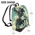 thumbnail image 2 of Fotbe Bull Charging Through Waves Mochila Bolso con Estampado para Mujer, Mochila Antirrobo de Nylon Impermeable, Bolsa Ligera de Hombro, 2 of 4