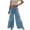 Sky Blue, variant on Lilgiuy Women's Fashion Casual High Waist Elastic Waist Drawstring Straps Solid Color Ruffle Wide Leg Long Pants Orange 6(M) Winter Clothes for 2022