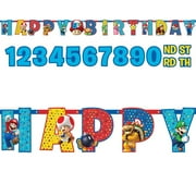 Super Mario Jumbo Add-an-age Letter Banner
