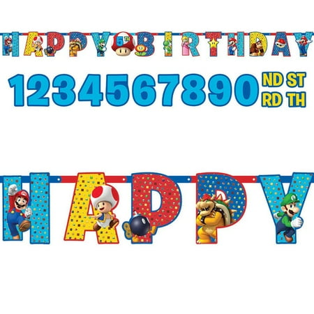 Super Mario Jumbo Add-an-age Letter Banner