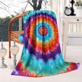 thumbnail image 2 of Colorful Tie Dye Mandala Pattern Blanket,Comfortable Soft Lamb Wool Throw Blanket,All Season,Warm Lightweight Blankets for Sofa Bed Couch Living Room Chair,50"x60", 2 of 4