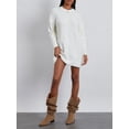 thumbnail image 3 of Faithtur Pull Tricoté Automne Hiver pour Femmes Couleur Unie Manches Longues Col Rond Long Tricoté, 3 of 9