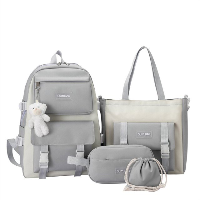 Fengdong-Conjunto de 5 mochilas escolares para adolescentes, bolso de lápices, bolso de hombro, mochila escolar bonita, regalo para niños Fivean unisex