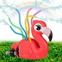 HEY! SPLASH Water Sprinkler Toy, Spinning Flamingo Kids Sprinkler Toy, Summer Water Toys Splashing Fun, Outdoor Sprinklers Toy Sprays up to 8 FT for Yard, Lawn, Garden, Attaches to Garden Hose, Flami