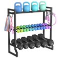 thumbnail image 1 of Soporte para mancuernas VOPEAK de 3 niveles, ajustable, capacidad de 400 libras, 1 of 9