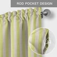 thumbnail image 3 of Yellow Striped Kitchen Valances for Windows, Modern Simple Farmhouse Beige Vintage Bathroom Window Valances 42x12 Inch Rod Pocket Window Treatments Valance Curtains for Living Room Bedroom Decor, 3 of 9