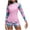 Pink-06, variant on Lopeceal Women's Long Sleeve Rash Guard - 2 Piece Zip Front Swimsuit with Zipper Pockets Swim Shirt and Shorts