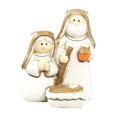 thumbnail image 2 of Lilixerw Christmas Nativity Figurine Elegant Holy Family White Gold Baby Manger Tabletop Decor for Home Mantel Shelf Living Room Holiday Decoration, 2 of 5