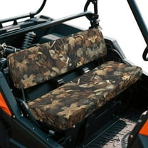 Uorisanigo UTV Seat Covers Set with Elastic Band, Easy to Install Hunting Camo Forest Mule Seat Cover Fits for Kawasaki Mule 4010 4x4 2009-2025 Durable Fabric UTV Padded Protector