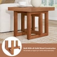 thumbnail image 4 of Walnut Solid Wood End Table - Farmhouse Style Side Table for Living Room & Bedroom, 4 of 8