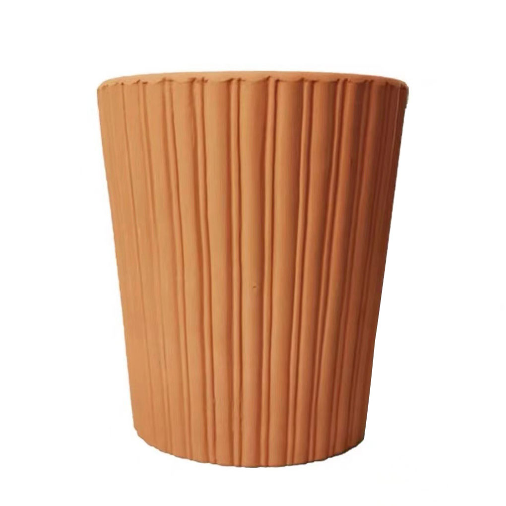 Piartly Red Pottery Flower Pot Water Absorption Porch Garden Office