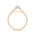 thumbnail image 2 of Angara Natural 0.35 Ct. Aquamarine with Diamond Halo Ring in 14K Rose Gold for Women (Ring Size: 3.5), 2 of 9