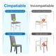 thumbnail image 3 of Dznils Fundas de asiento de silla de plástico transparente impermeables para comedor, juego de 4, 3 of 11