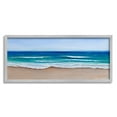 thumbnail image 4 of Stupell Industries Vibrant Blue Beach Coast Ocean Shoreline Panoramic Painting, 30 x 13, Design by Lauren Jane, 4 of 5