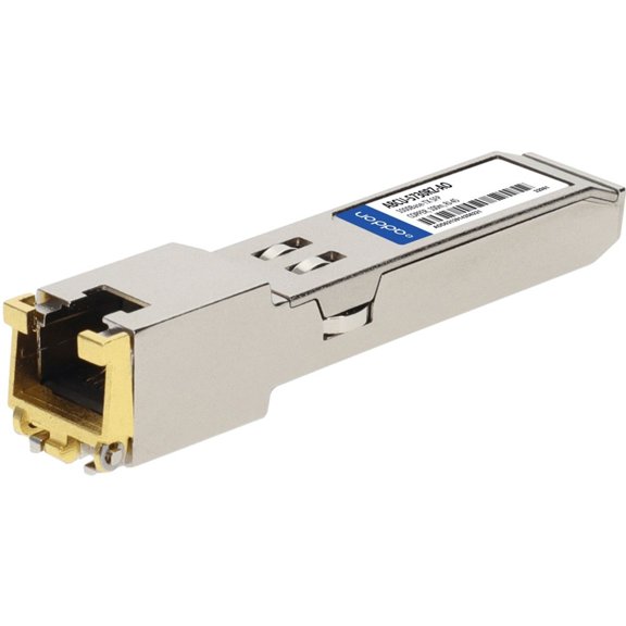 AddOn Avago Compatible TAA 10/100/1000Base-TX SFP Transceiver (Copper, 100m, RJ-45)