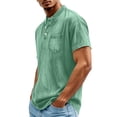 thumbnail image 5 of Yuanlook Men's Everyday Vintage Henley Shirt, Ultra-Soft Washed Fabric with Mandarin Collar & Pocket, S-XXL, 5 of 6