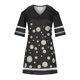 thumbnail image 5 of Moda mujer Casual Sexy cuello en V estampado verano 3/4 manga Mini vestido Fridja  yut3617, 5 of 8