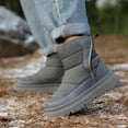 thumbnail image 6 of VNKIDY Girls Kids Solid Color Snow Boots Back Thick Sole Warm Lined Lightweight Shoes For Winter Outdoor Casual Daily Wear Lovely Footwear, 6 of 9