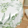 thumbnail image 6 of Nanqianyi Round Tablecloth 70 inch, Green Leaves Waterproof Table Cover for Kitchen Dinner, Outdoor Picnic, 6 of 9