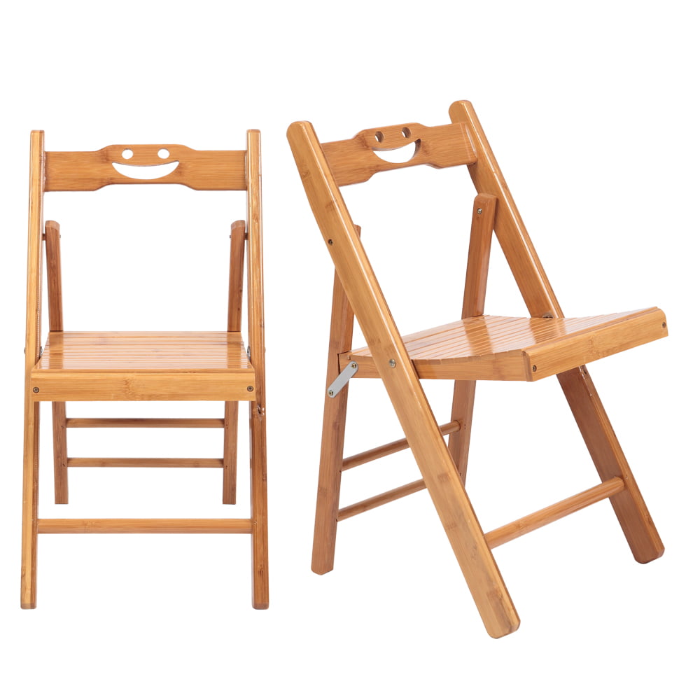 Lowestbest 2Pcs Wooden Folding Chairs, Potable Outdoor ...