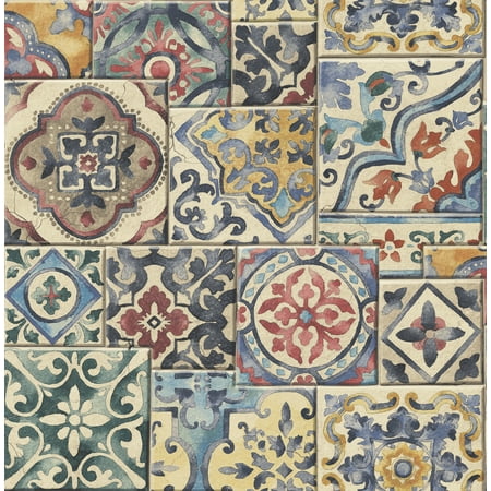Brewster Marrakesh Multicolor Global Tiles Wallpaper