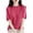 Watermelon Red, variant on Fesfesfes Womens Basics Top Woman Round Neck Short Sleeve Solid Color Capless Fashion Fallow Commuting Jacket T Shirt XL(US:10)