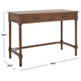 thumbnail image 6 of SAFAVIEH Layce Solid Retro 2 Drawer Writing Desk, Brown, 6 of 15