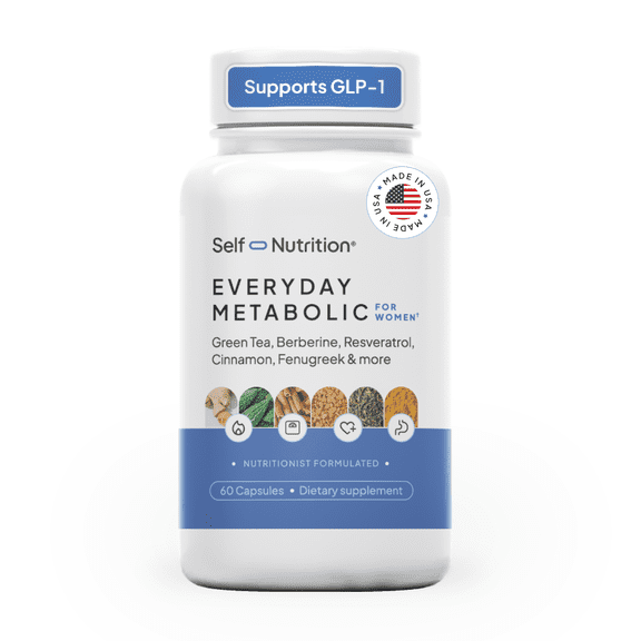 Self Nutrition Everyday Metabolic – Daily Metabolic Support for Metabolism and Appetite control. Made in USA. 60 capsules.