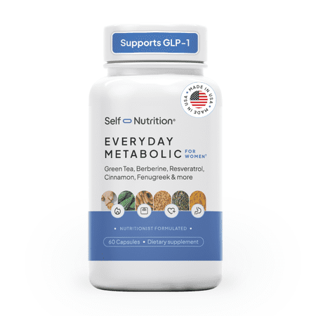 Self Nutrition Everyday Metabolic – Daily Metabolic Support for Metabolism and Appetite control. Made in USA. 60 capsules.