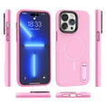 thumbnail image 5 of Elehold Slim Case for iPhone 14 Pro Max Clear Anti-Yellowing with Hidden Bracket Kickstand Heavy Duty Compatible with MagSafe Full Body Protective Shockproof Case For iPhone 14 Pro Max,Pink, 5 of 7