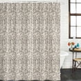thumbnail image 3 of Beige Black Striped Waterproof Fabric Shower Curtain,Abstract Modern Art Irregular Stripe Waterproof Fabric Shower Curtain for Bathroom Curtains Bathtubs Shower Curtains with 12 Hooks Stall 48x72in, 3 of 8