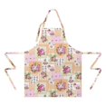 thumbnail image 2 of Pioneer Flower Floral Print Pattern Apron-Garden Aprons for Women with Pockets-Cotton Linen Waterproof Kitchen Cooking Gardening Aprons Adjustable for Kitchen,Cooking,BBQ and Salon 33x27 Inch, 2 of 7