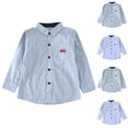 thumbnail image 4 of Mode 2025 Garçons et Filles Chemise Décontractée à Manches Longues Chemise Rayée pour 2-6 Ans Bleu, 4 of 4