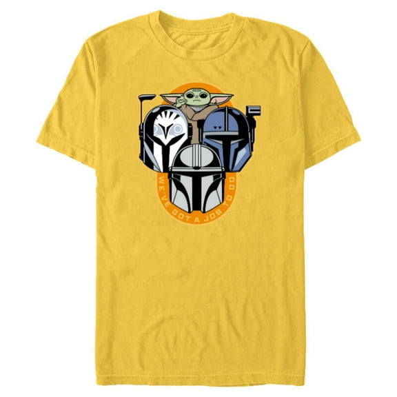 Star Wars The Mandalorian Season 3 Grogu Bo-Katan Job to Do - Short Sleeve Blended T-Shirt for Adults - Customized-Yellow
