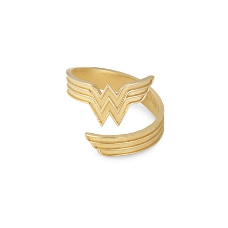 Wonder Woman Ring Wrap 14kt Gold Plated New With Tag Box and Card