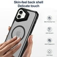 thumbnail image 3 of Magnetic for iPhone 16 Plus Case [Compatible with MagSafe][Military Grade Drop Protection][Lens Folded Kickstand] Slim Translucent Matte Shockproof with Anti-Fingerprint Phone Case,Orange, 3 of 11