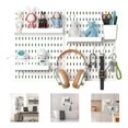 thumbnail image 4 of Panel perforado modular para pared de 6 piezas, 84×6 cm, organizador multifuncional de herramientas almacenes locales,Blanco, 4 of 10
