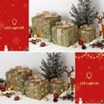 thumbnail image 4 of BENESKY Christmas Lighted Gift Boxes Set of 3, Pre-Lit Gift Present Boxes with Ribbons and Bows, Light Up Xmas Ornaments for Indoor Outdoor Christmas Tree, Home, Lawn, Yard, Gold, 4 of 6