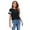Black, variant on Tinglu Casual Women Shirt Short Sleeve Comfy Tops Female T-Shirts
