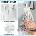 thumbnail image 6 of ZIATUBLE Floral Hanging Hand Towel Butterfly Hand Towels for Kitchen Soft Bathroom Hand Bath Towel Fast Drying Kitchen Hand Towels and Washcloths Elastic Dish Cloths Towel, 6 of 7