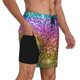 thumbnail image 2 of Fotbe Glitter Rainbow Traje de Baño para Hombre – Shorts de Natación de Secado Rápido con Forro y Bolsillos-Large, 2 of 6