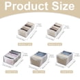 thumbnail image 3 of Clothes Organizer, Mesh Fabric Clothes Storage Organizer with Multiple Grids Foldable Drawer Divider Bag, Wardrobe Closet Storage Box for Daily Clothing Organization 12.6x6.7x4.7 Inch (1Pcs), 3 of 8